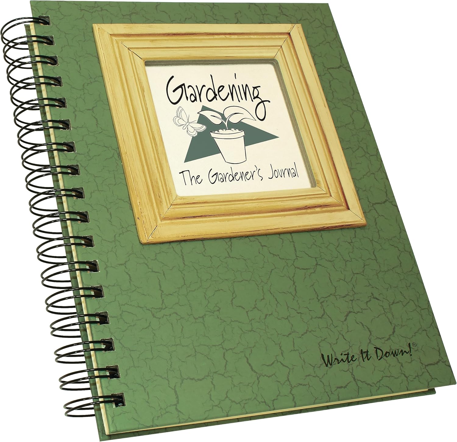 Write it Down series by Journals Unlimited, Series Guided Journal, Gardening, The Gardener's Journal, Full-size 7.5"x 9", Green Hard Cover, Made in USA