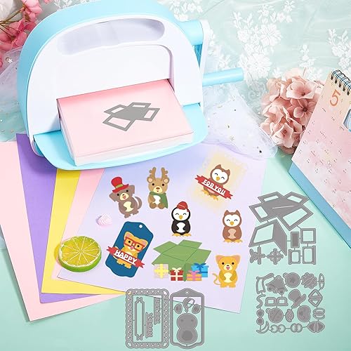 Vista 7 de GLOBLELAND Christmas Animals Cutting Dies for DIY Scrapbooking Metal Christmas Warm Gift Box Die Cuts Embossing Stencils Template for Paper Card