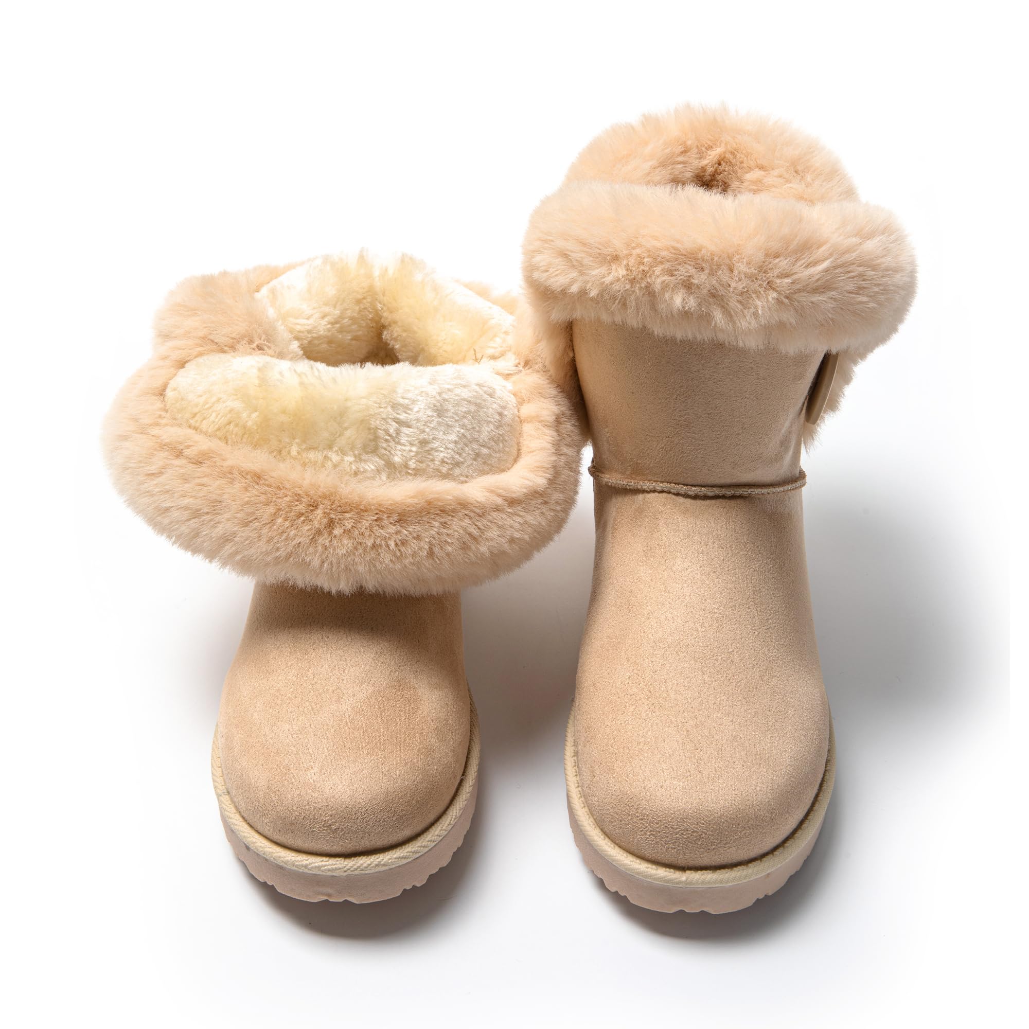 JOMIX Stivali Invernali da Donna Stivaletti Pelosi Classici Imbottita Pelliccia Sintetica Caldi Comodi e Leggeri