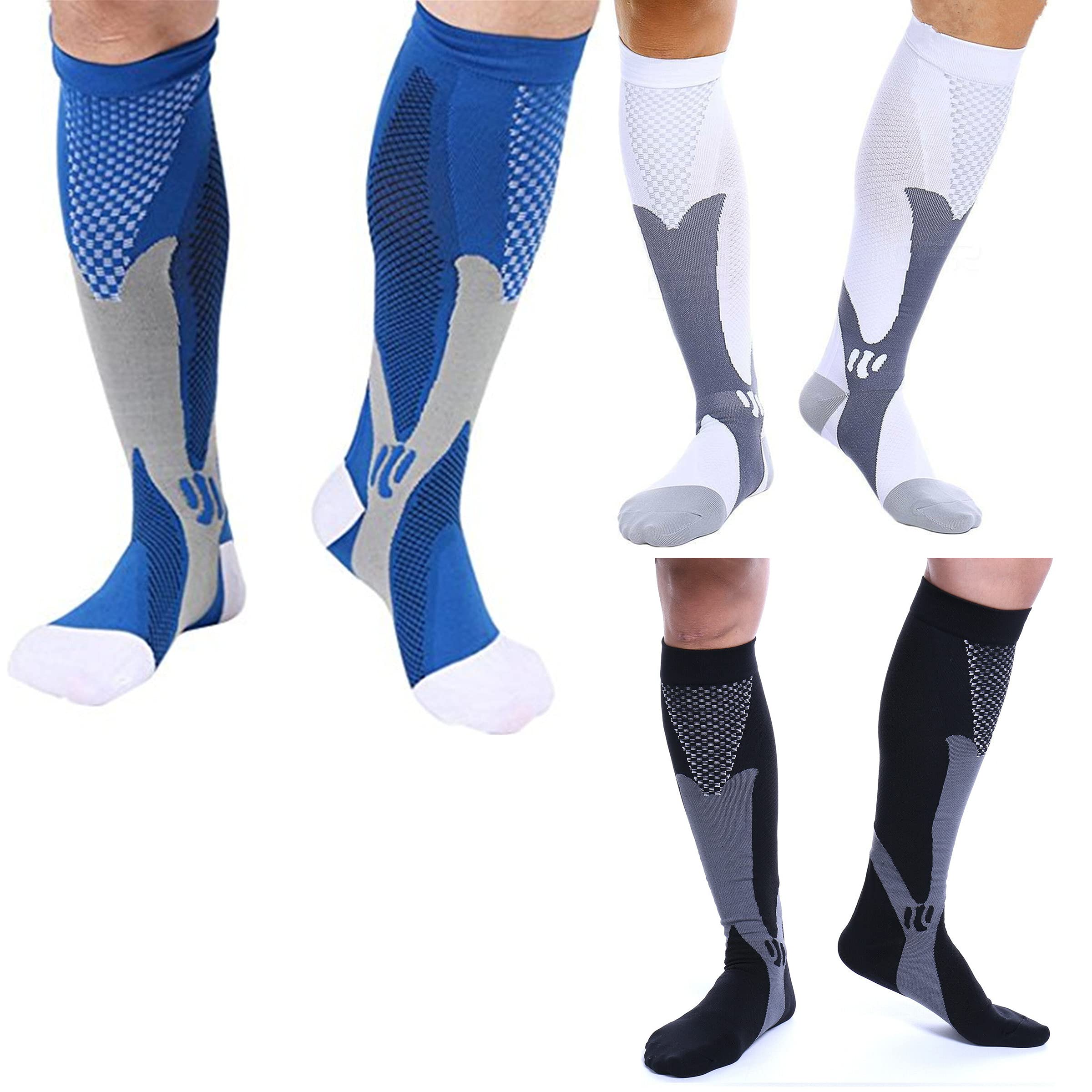 6 Paia Calze A Compressione Con Rame - Supporto Graduato 20-30mmHg, Unisex, Taglie S-XXL, Per Sport E Benessere - Foto 10