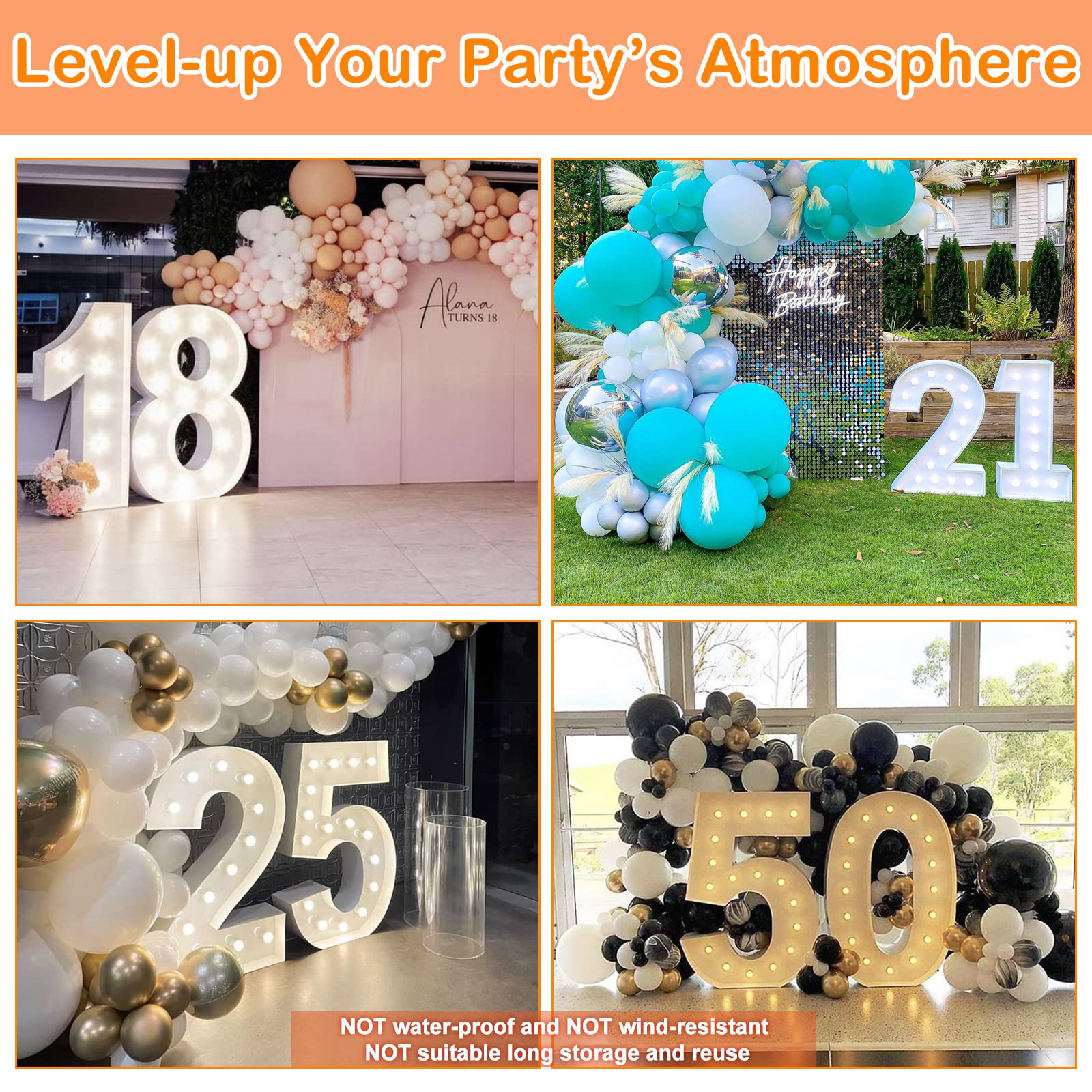 3FT Marquee Light Up Numbers, Mosaic Numbers for Balloons, Number 9 Balloon Frame, Marquee Light Up Letters, Balloon Arch Kit, First Birthday Decorations, Anniversary Party Decor, Cardboard Numbers