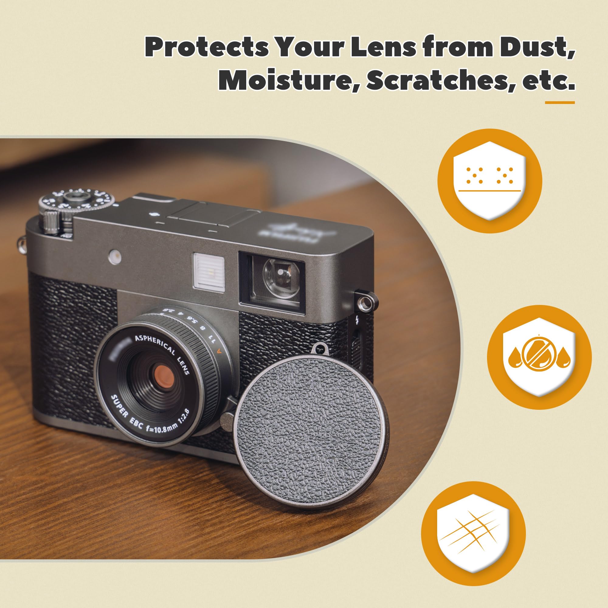 Amazon.com : Fuji X Half Leather Texture Lens Cap with Lanyard