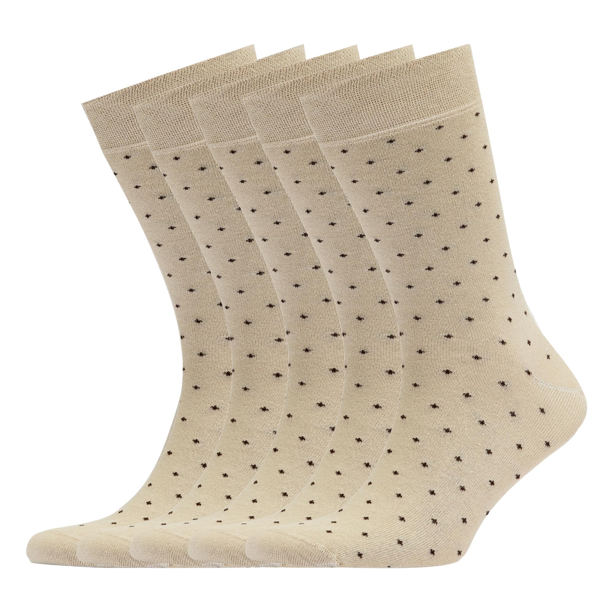 VRD Men's Dress Socks Bamboo Rayon, 5-Pack Crew Socks, Multiple Colors and Designs, Shoe Size 8-13, Gift Box