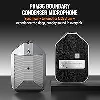 Vista 2 de Phenyx Pro Micrófono condensador de límite, micrófono supercardioide de tambor con conector XLR, interruptor ecualizador de dos posiciones