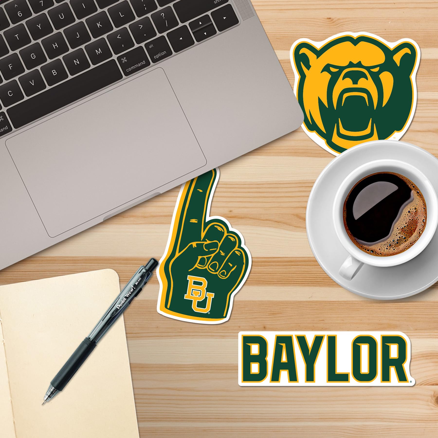 Baylor University Sticker Sheet - 13 Vinyl Decals For Laptop, Water Bottle, Car & More, Officially Licensed
