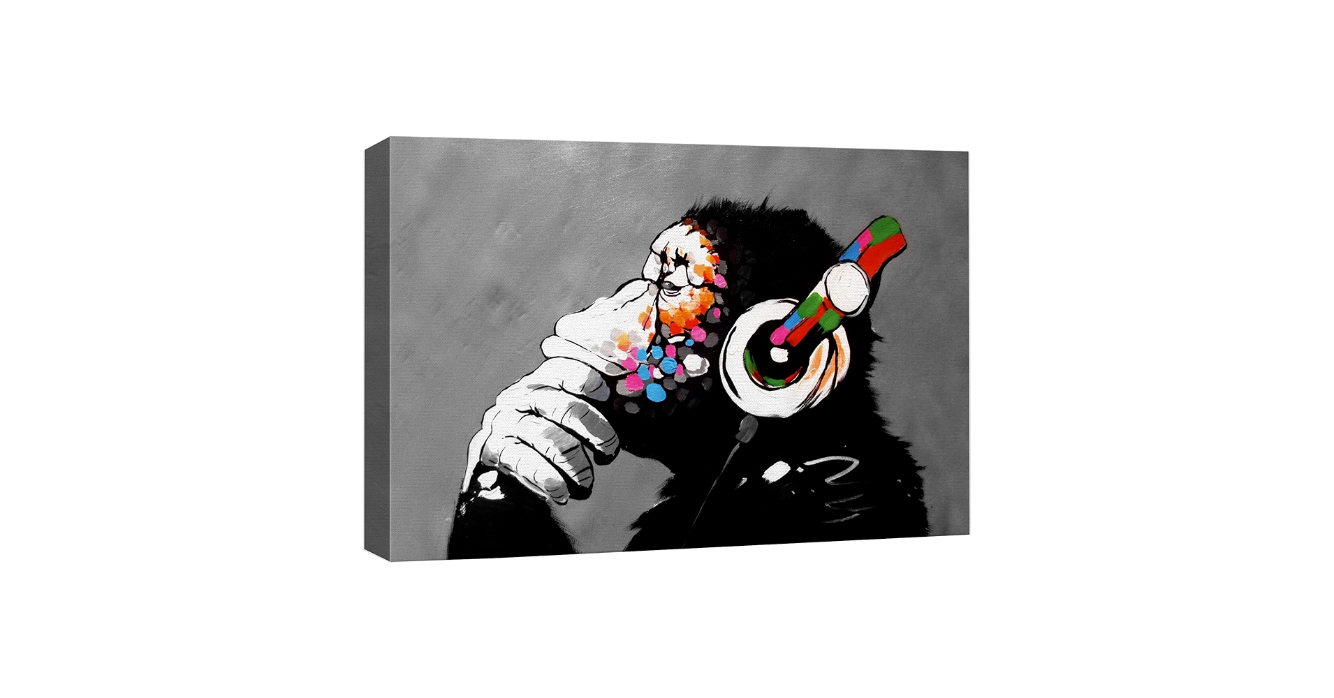 Amazon.com: SIGNWIN Framed Canvas Wall Art Banksy Thinking