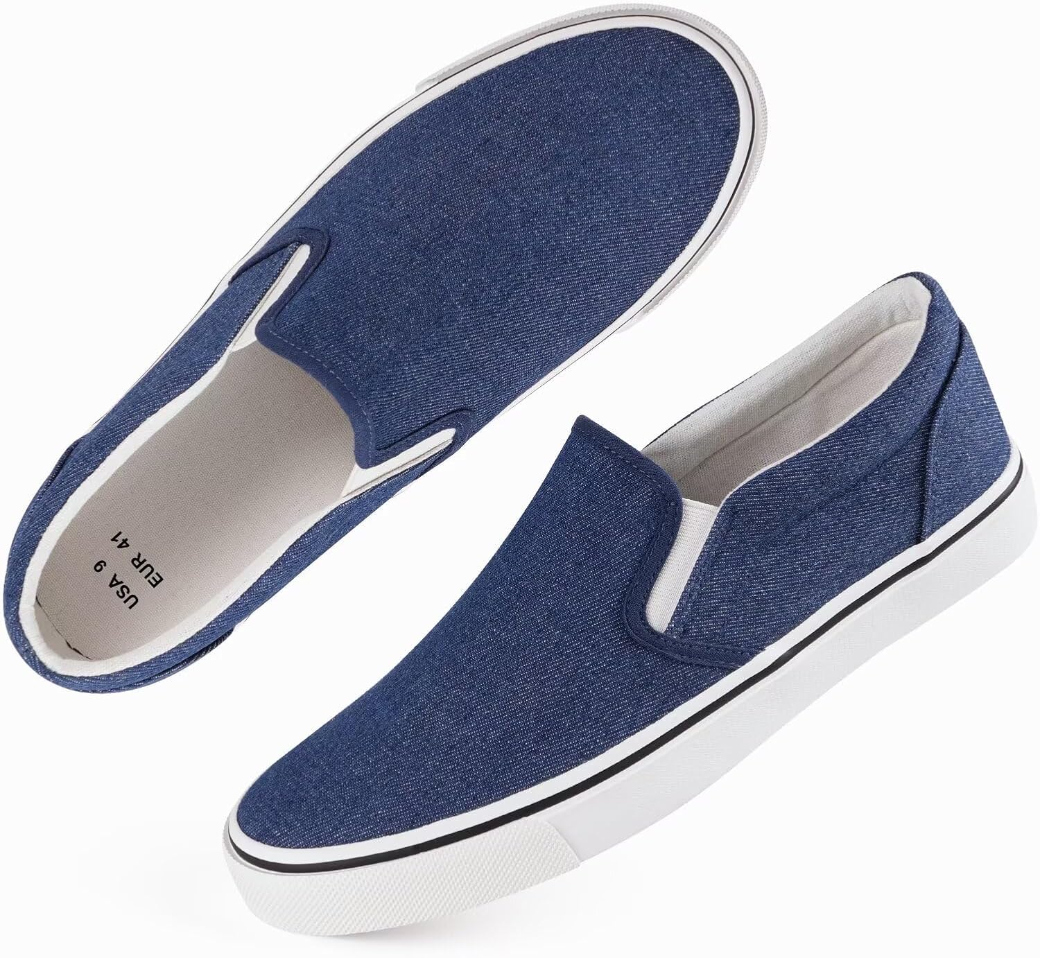 Mens Classic Slip on Canvas Shoes Casual Loafers Fashion Sneakers - Image 4