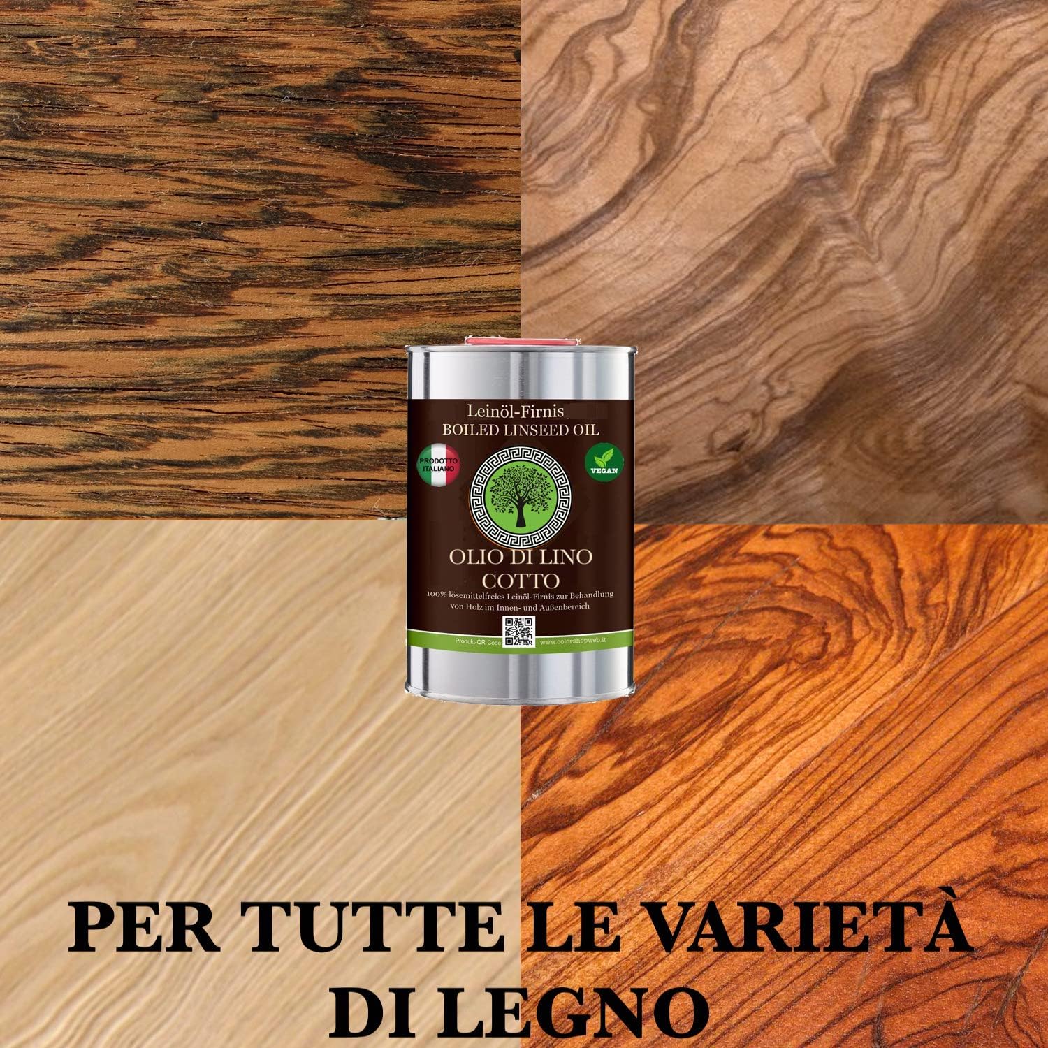 Vernice ad olio di lino NATURAL GSW, conservazione biologica del legno, incolore - naturale (5 LITRI)
