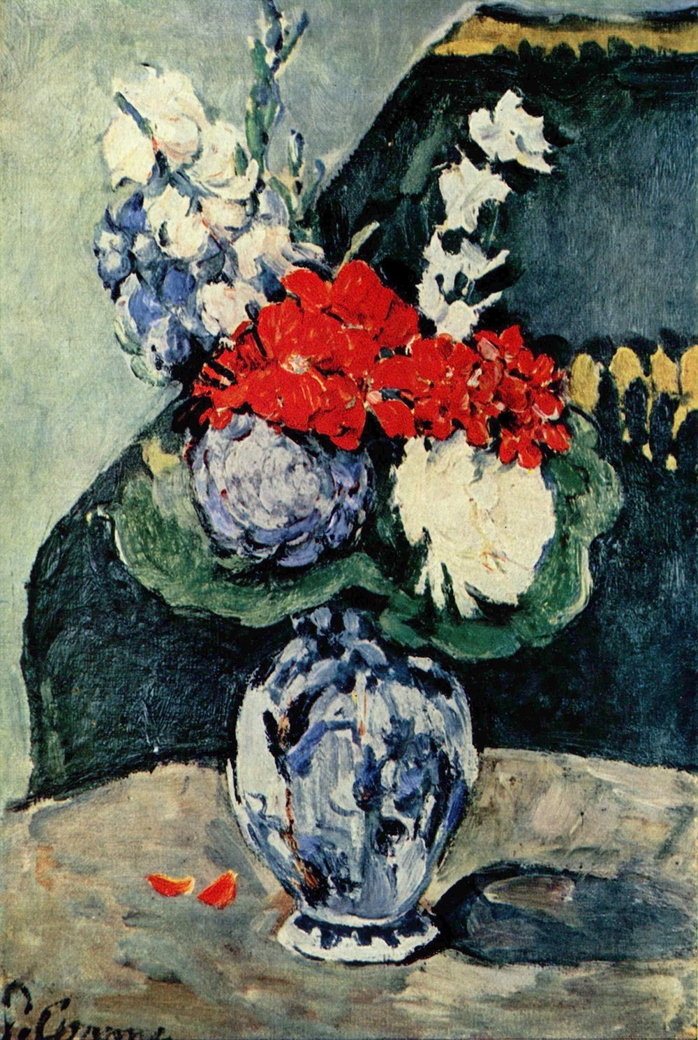 Póster de Paul Cézanne en acabado mate premium de tamaño mediano con bodegón clásico