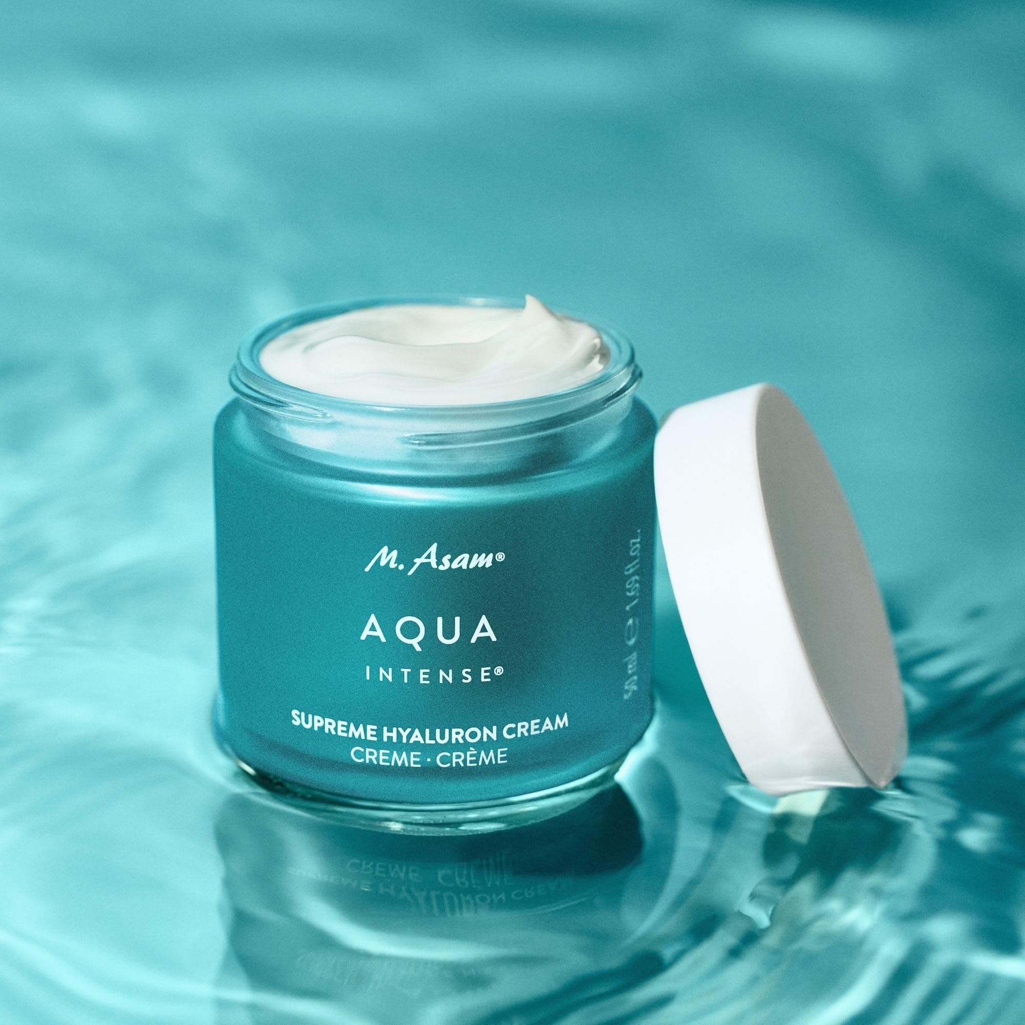 M. Asam AQUA INTENSE Supreme Hyaluron Cream (100 ml) – Parfümfreie Feuchtigkeitscreme, 120h Feuchtigkeitskomplex, Gesichtscreme mit Anti-Falten-Effekt, Tagescreme mit Hyaluron, Gesichtscreme