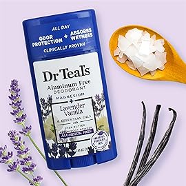 Dr Teal\'s Aluminum Free Deodorant, Lavender Vanilla with Essential Oils, 2.65 oz (Pack of 3)