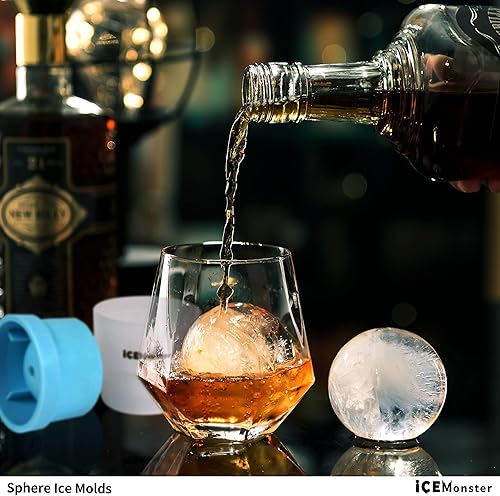 Miniatura 8 de Ice Monster - Molde de hielo esférico, molde para hielo para whisky, bola de hielo, cubo de hielo redondo, molde para cubo de hielo grande Bourbon,