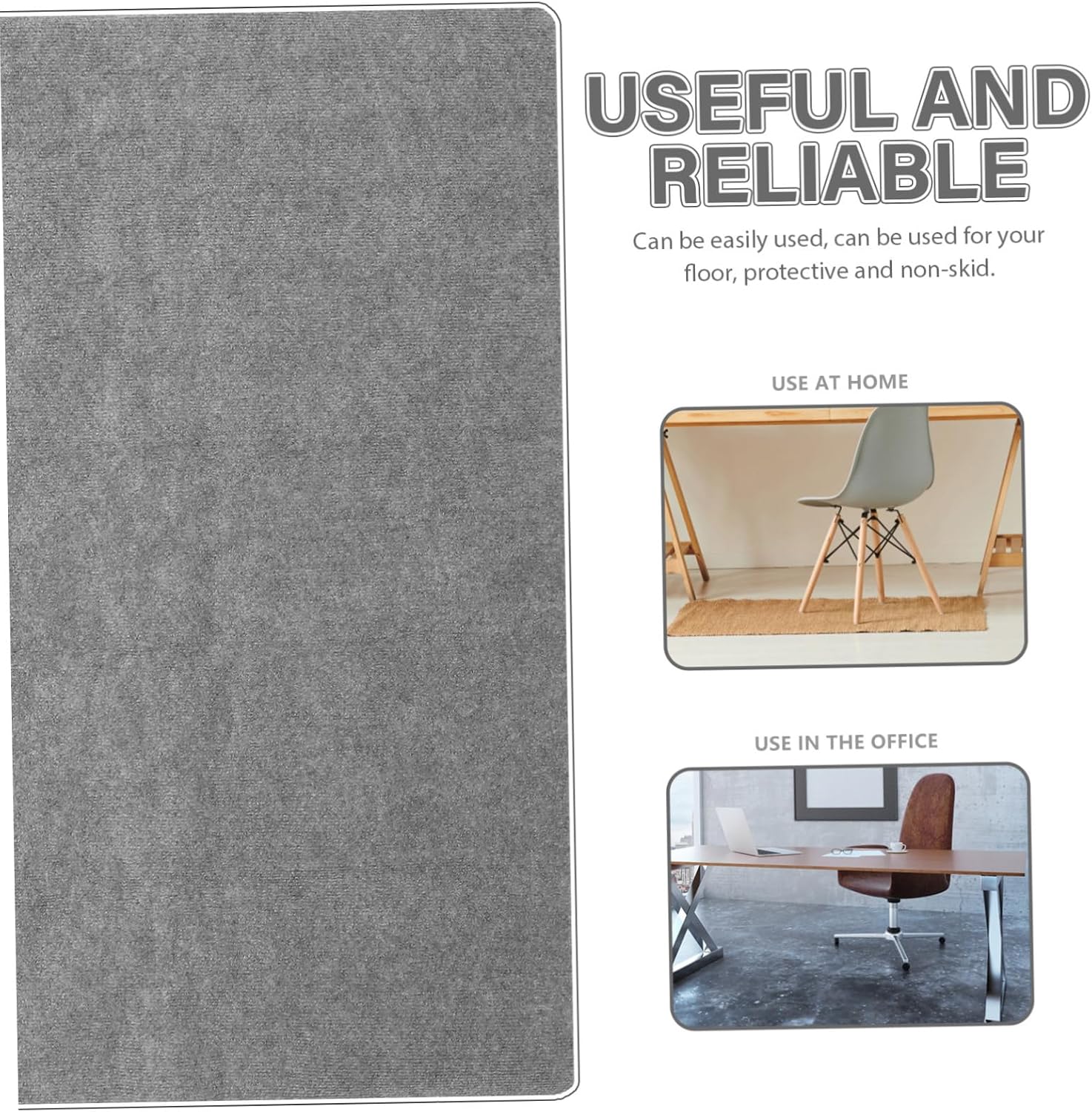 Lurrose Office Chair Mat for Hardwood Floor Non-Slip Floor Protector for Rolling Chairs Sturdy Self-Adhesive Desk Mat for Easy Glide Suitable for Home and Office Use