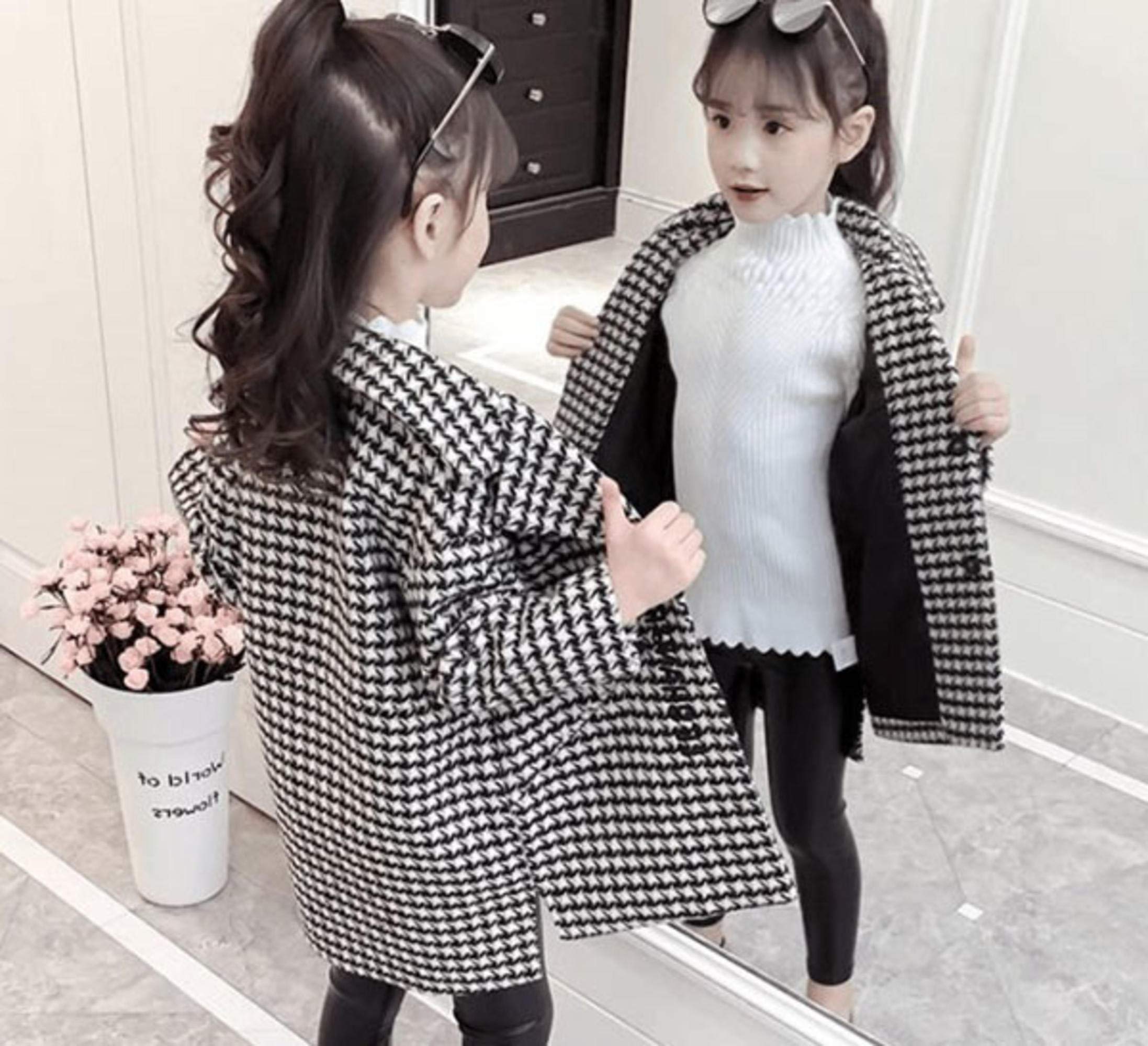 N/F Cappotto di Lana per Bambini Cappotto della Ragazza