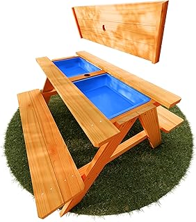 Sponsored You’re seeing this ad based on the product’s relevance to your search query.Learn more about this advertisement FRIEDO 2-in-1 Children's Furniture Set with Mud Table Made of Painted Wood - Mud Kitchen and Water Play Table for the Garden - Tested According to German Standards Children's Garden Furniture - For