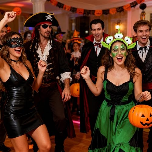 Miniatura 6 de Diadema de Halloween, diadema de felpa alienígena para adultos, accesorios de disfraz para fiestas temáticas, cosplay y Halloween