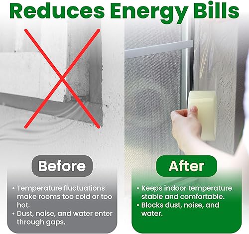 Miniatura 5 de ECOHomes Cinta de sellado para ventanas  Cinta de sellado para clima invernal para bloquear corrientes de aire frío a través de las aberturas de las