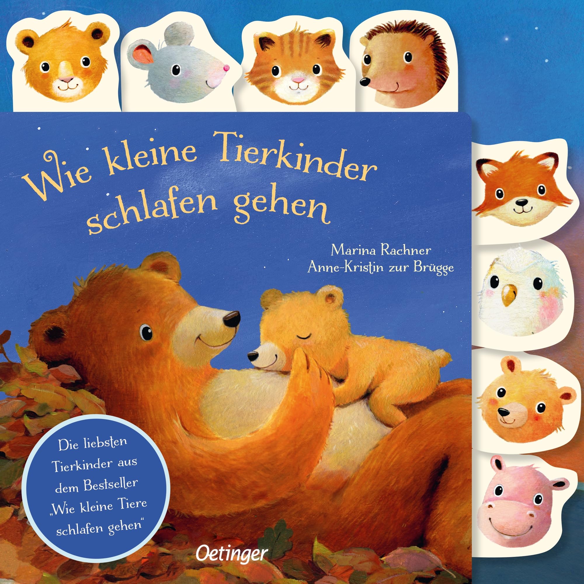 Wie kleine Tierkinder schlafen gehen: Gute-Nacht-Registerbuch