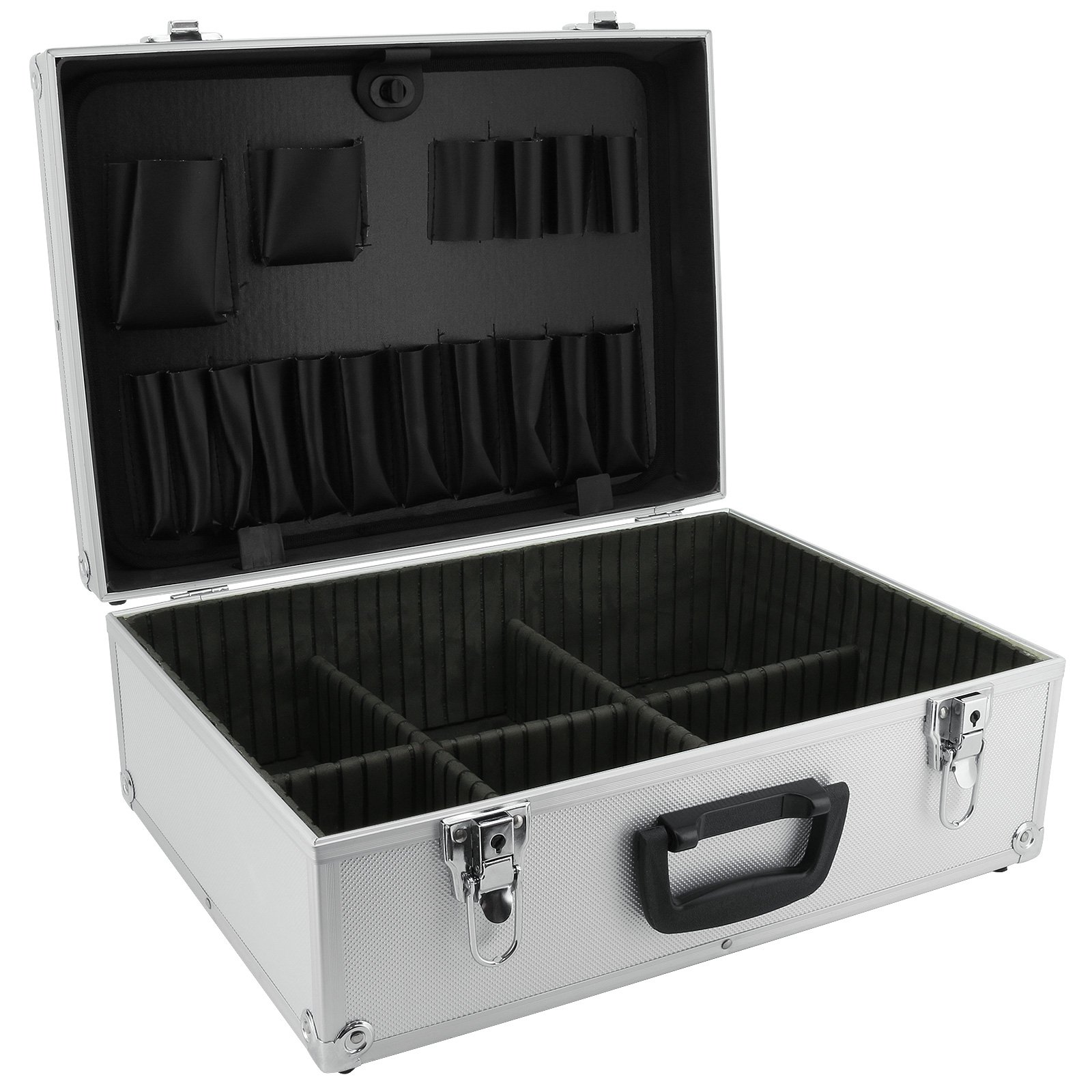 AR Carry Box Aluminium koffer, gereedschapskoffer, aluminium koffer, leeg (l x b x h) 450 x 320 x 175 mm, kleur aluminium/zilver