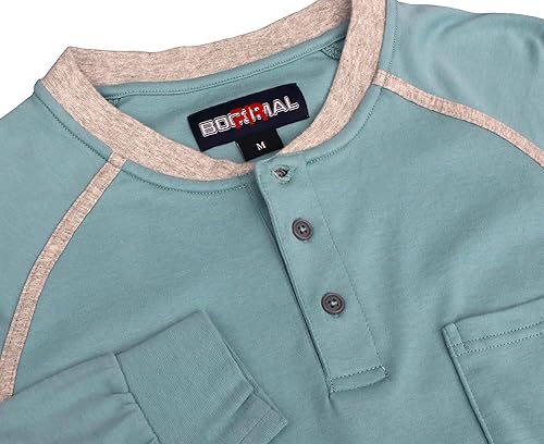 Miniatura 17 de BOCOMAL FR Shirts - Camisa ligera de 5.5 onzas de manga corta y resistente al fuego/ignífuga Gris jaspeado,Gris jaspeado oscuro,marino,Gris,Rojo