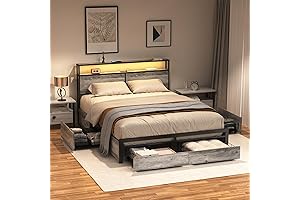 LED Bed Frame Full Size Bed Furniture