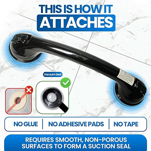 Miniatura 40 de Mangos para baño y ducha de Changing Lifestyles con agarre seguro de 17 pulgadas, 16.5, Blanco