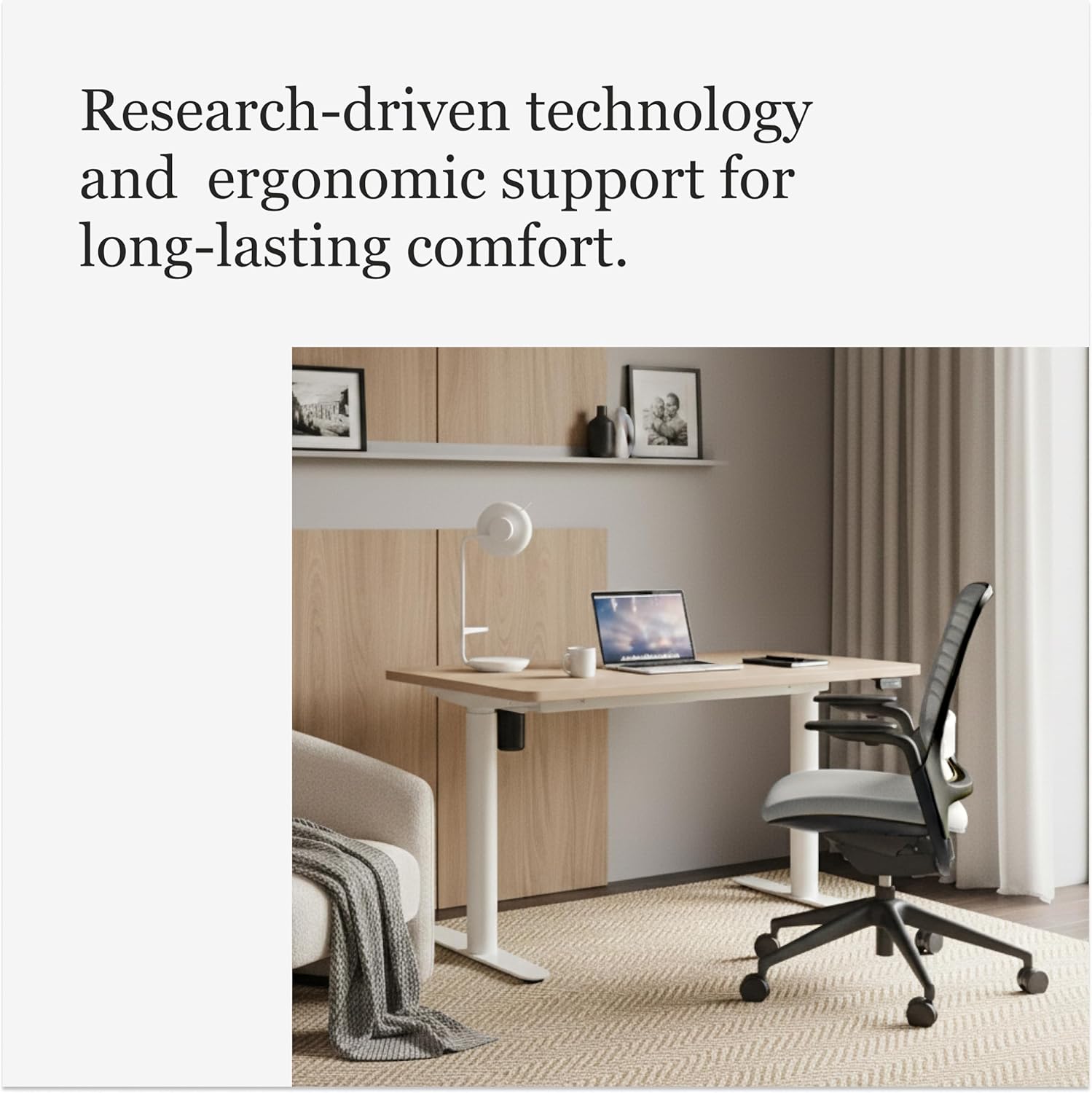 Close-up of Steelcase Series 1 chair seat and adjustment controls