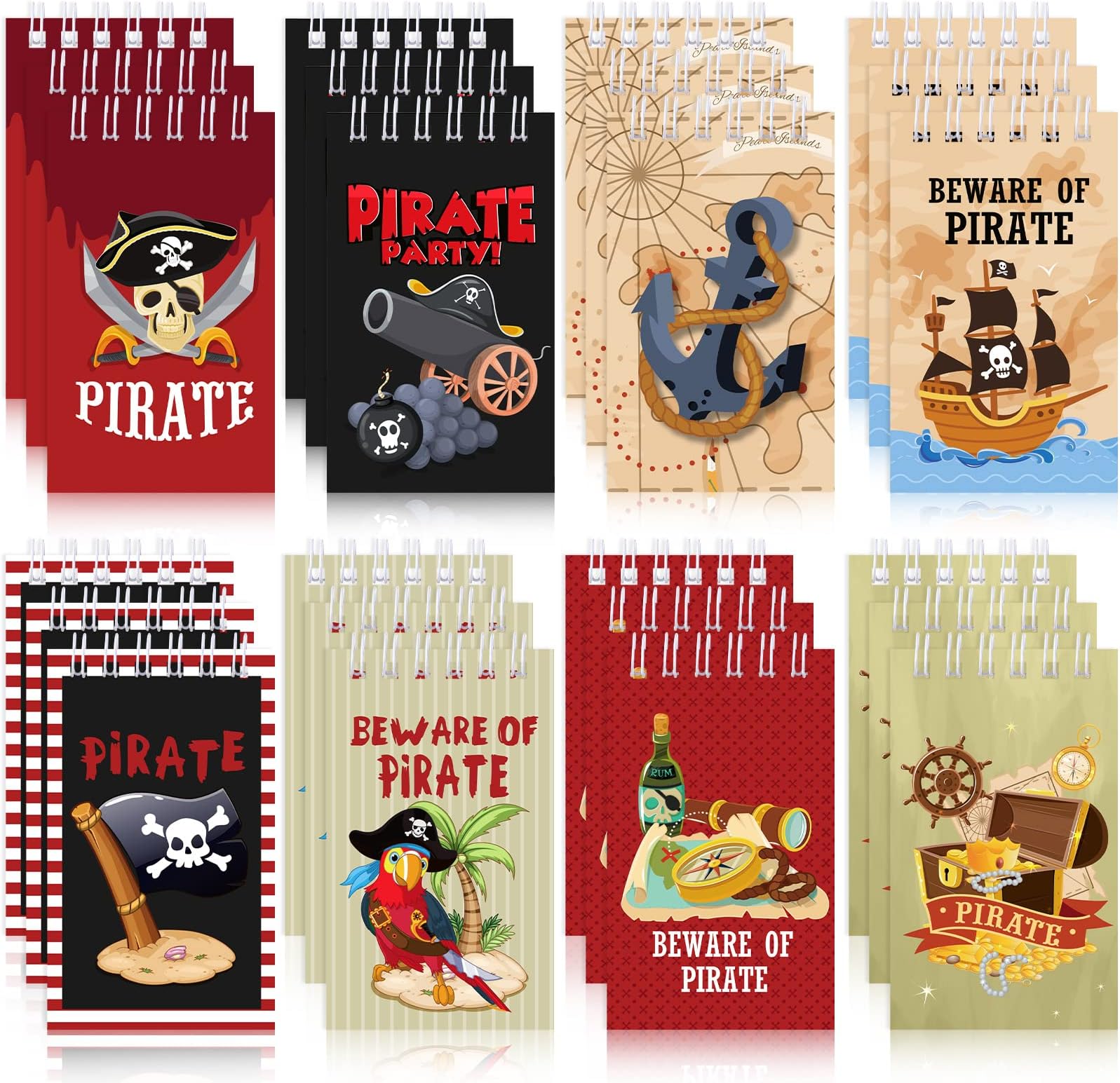 24 Piece Art Painting Party Mini Notebooks - Paint Splatter Spiral Notepads For Party Favors