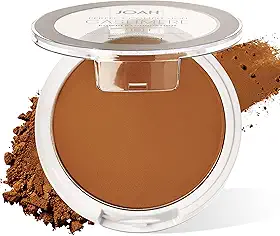 JOAH Base em pó de caxemira Perfect Complexion, cobertura facial média, acabamento fosco, maquiagem coreana, design compacto para pele oleosa e todos os tipos de pele, uso por 16 horas, profundo com