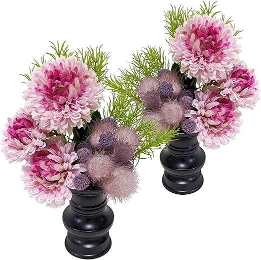Amazon 仏花ポンポンマムピンク 1対 2束 高級造花 枯れないお花 お手入れ不要 お仏壇 納骨堂 お盆 お彼岸 お供え花 プリザーブドフラワー オンライン通販