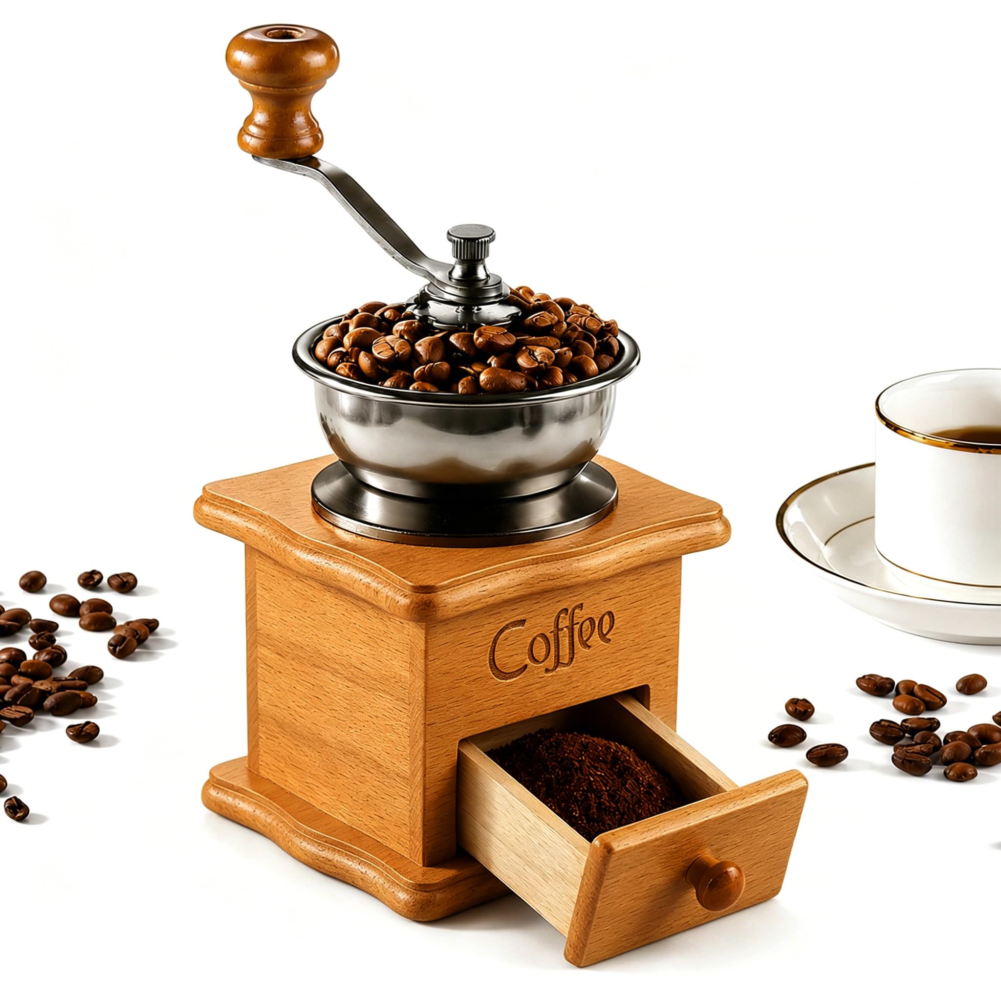 Amazon.com: Vintage Wooden Manual Coffee Grinder - Decorative
