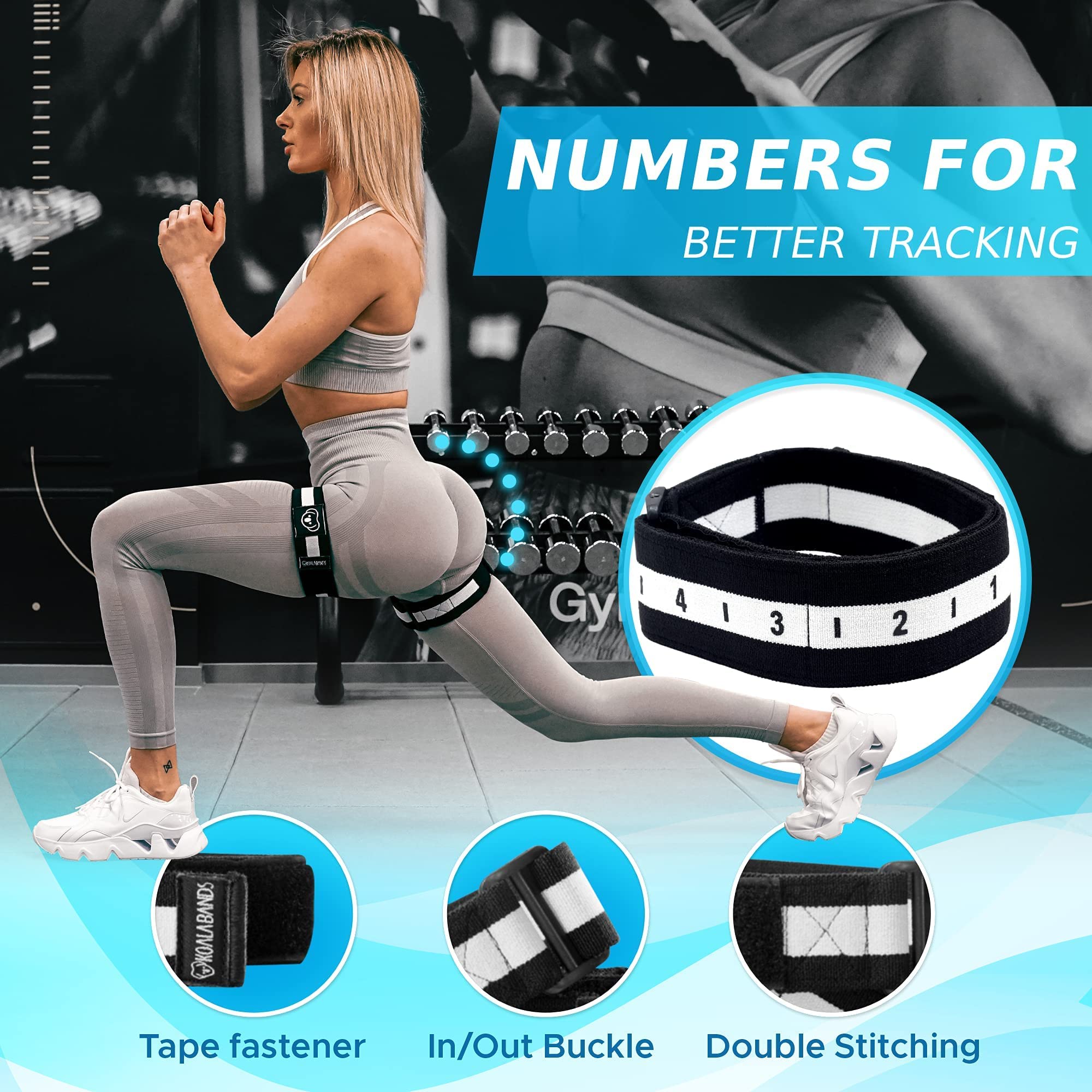 Koala Bands Booty BFR Bands – Blood Flow Restriction Training Bands For Legs & Glutes