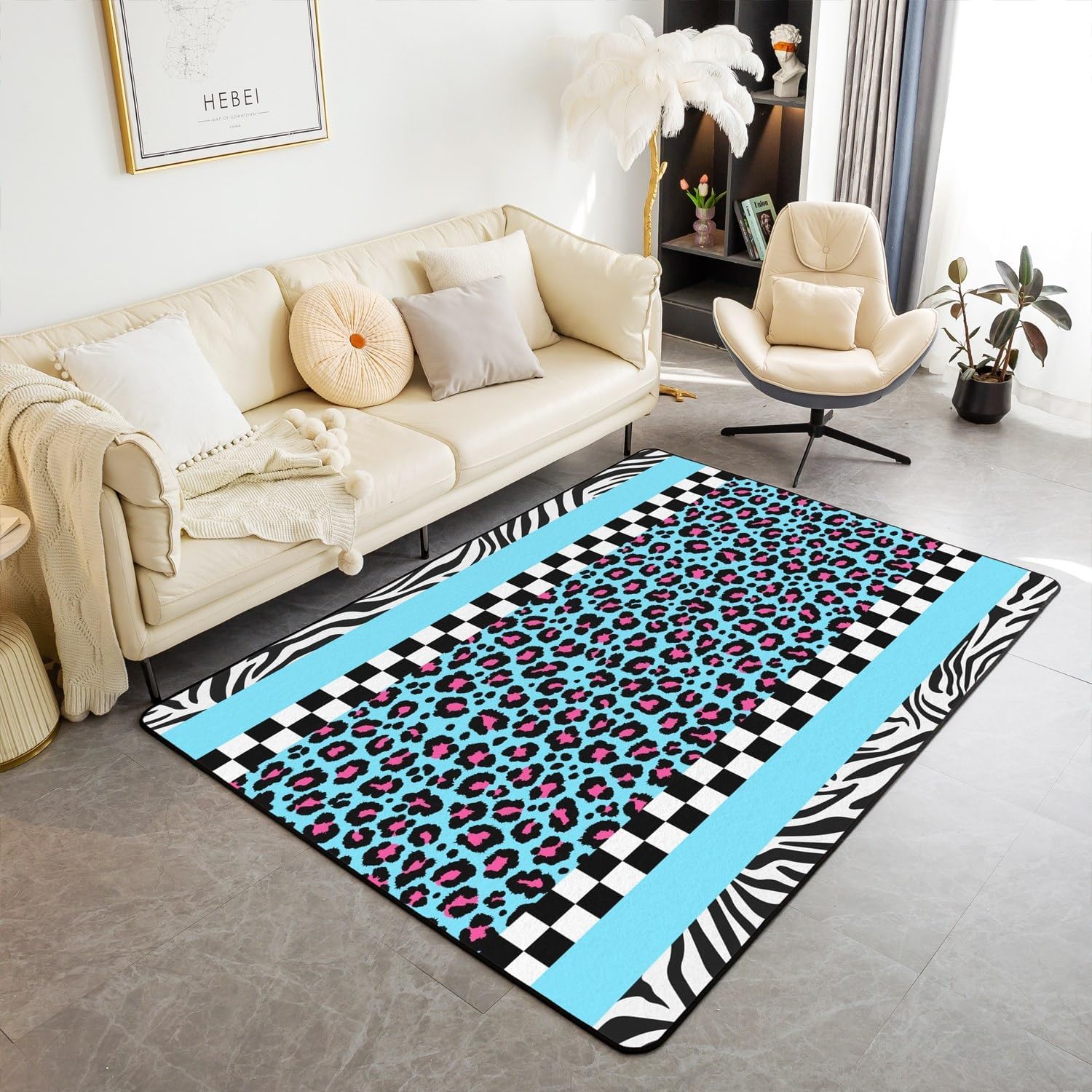 Tapis de zone doux et antidérapant pour sécuriser le sol de la chambre d'enfant