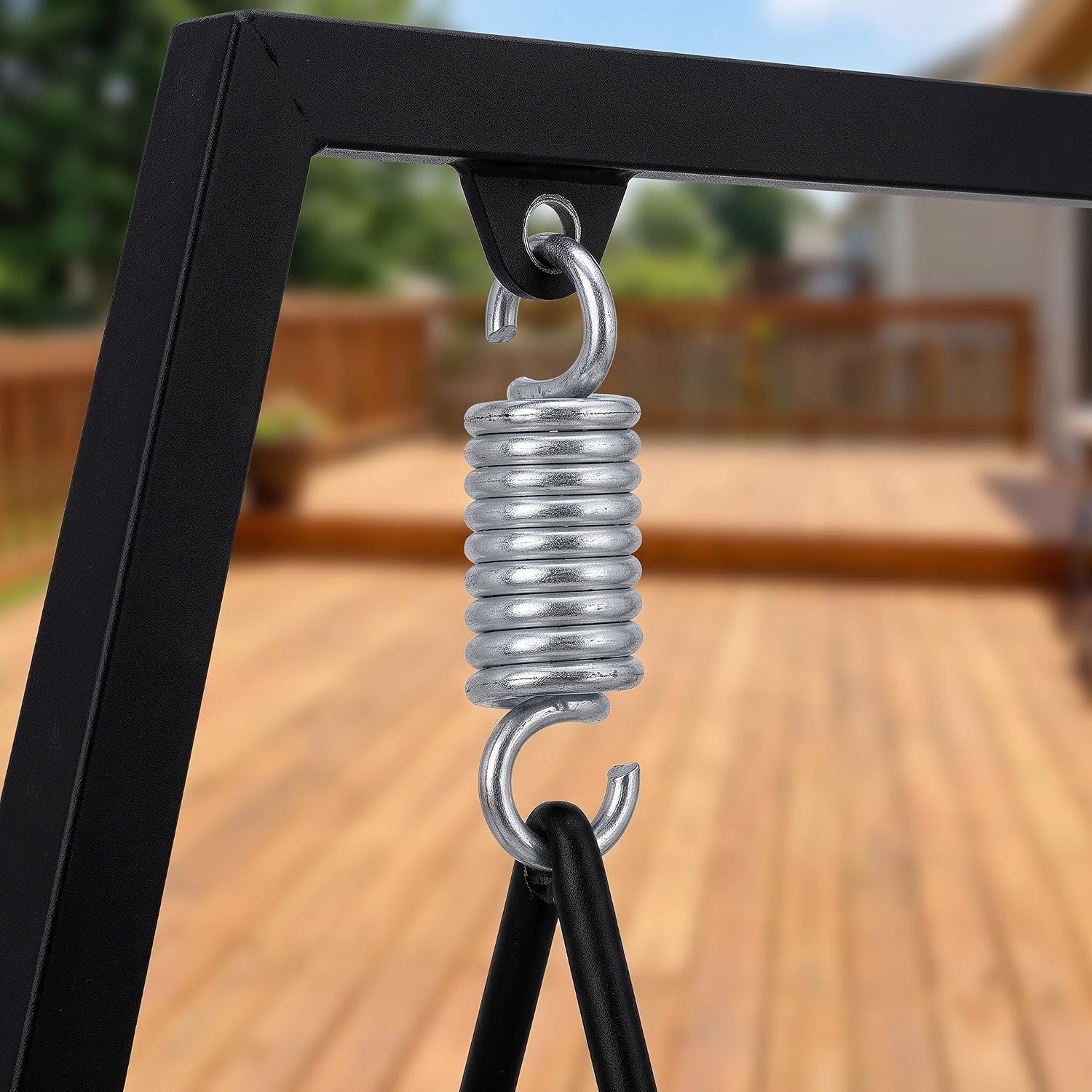 Silver Hammock Chair Spring Hook Metal Polished