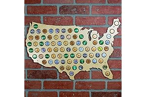 United States of America: Beer Cap Trap Wall Art in Tan