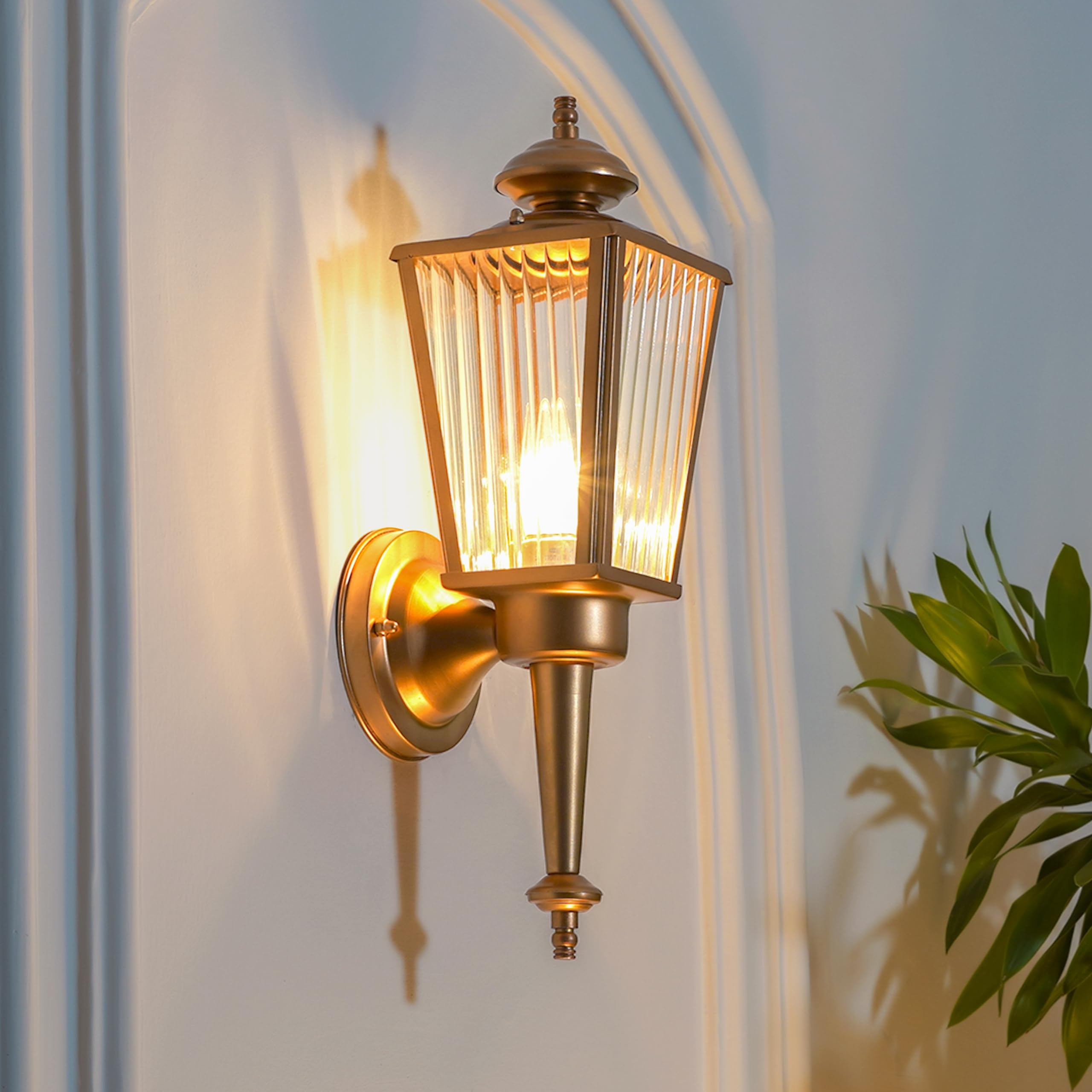 KAPOOR LAMP SHADES Aine: Copper Wall Light with LED Bulb -1