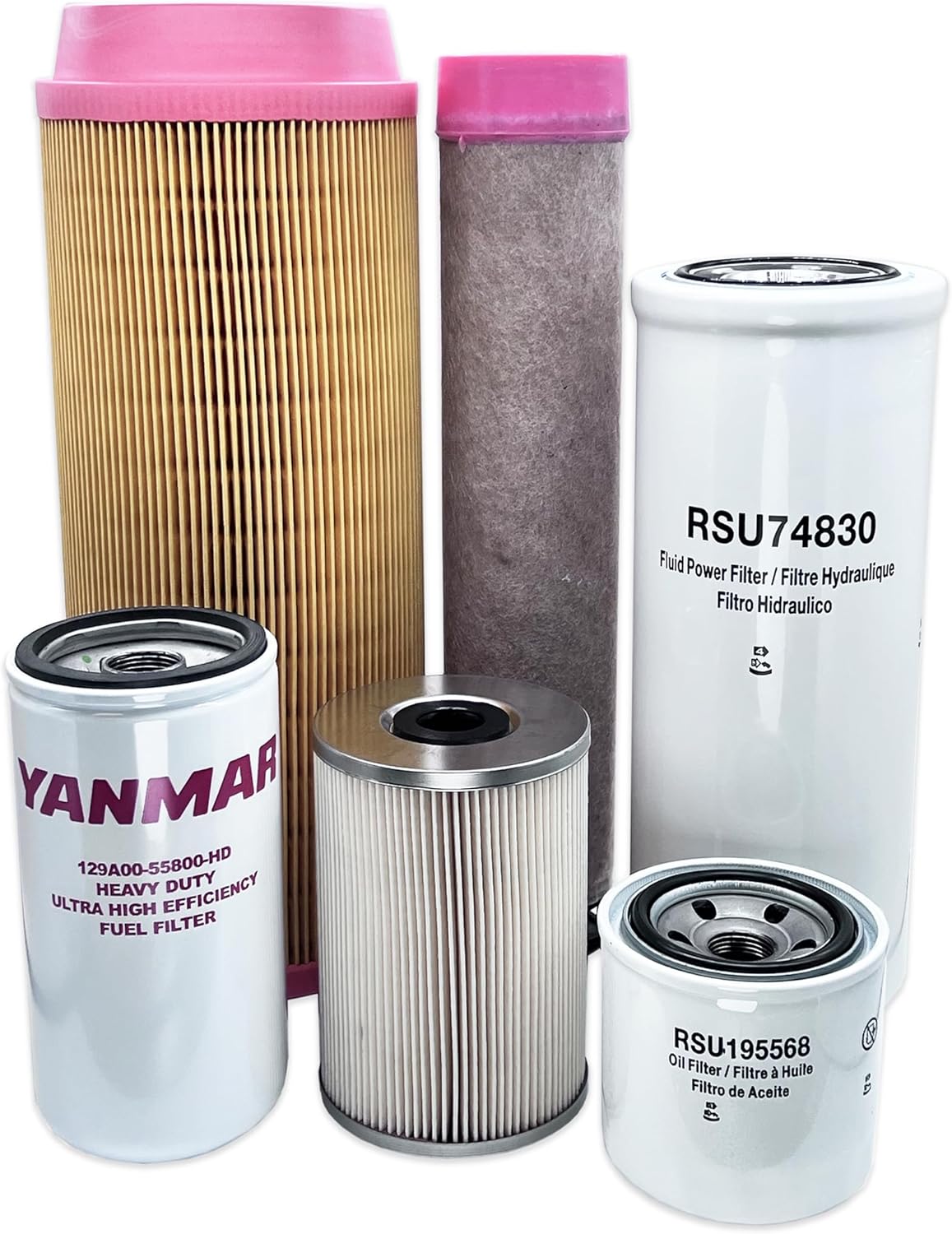 HERO Maintenance Filter Kit For Gehl R105 Skid Steer Loader Filters Compatible With OEM 188814 188817 195568 50352551 50352550 074830