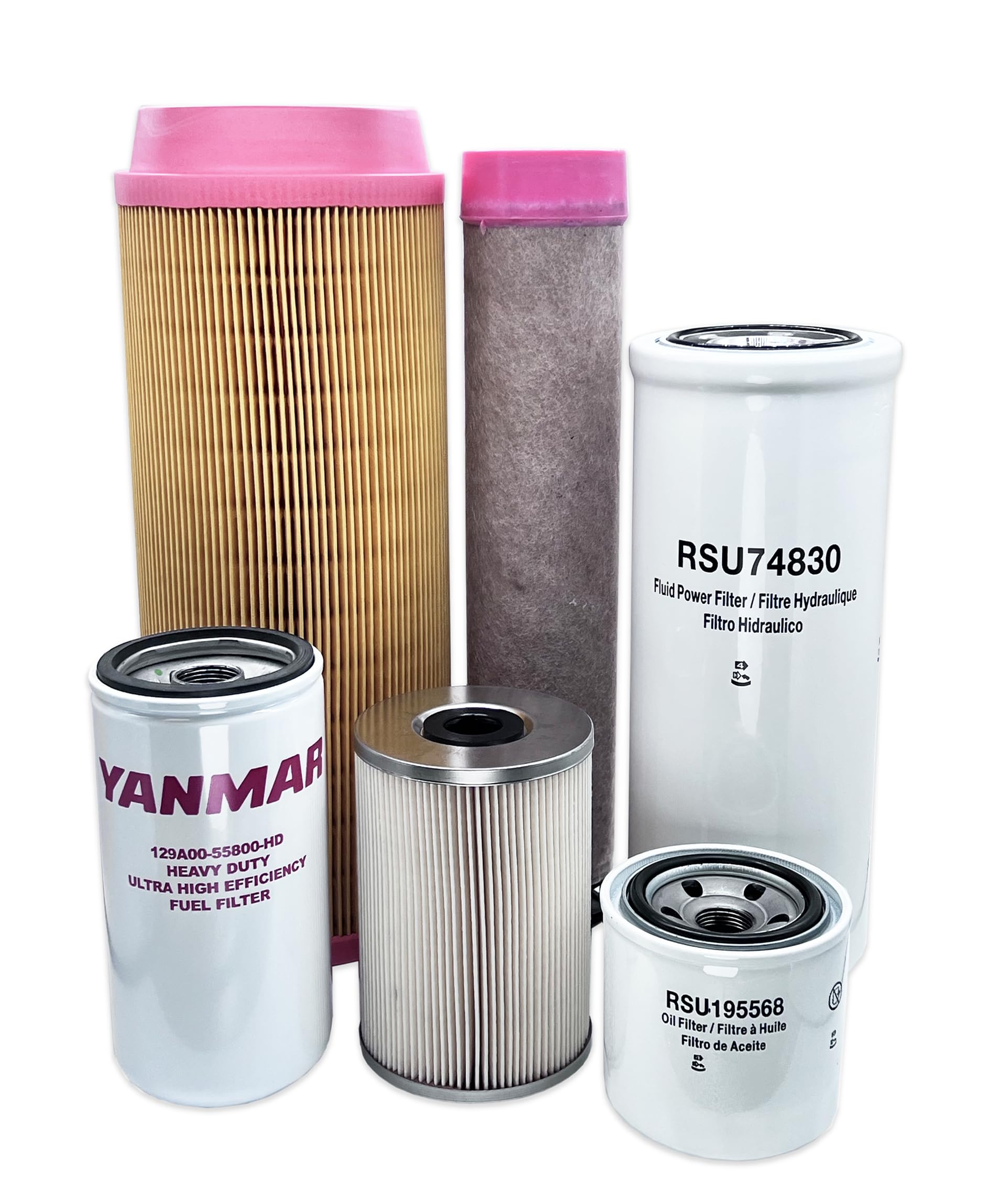 HERO Maintenance Filter Kit For Gehl R105 Skid Steer Loader Filters Compatible With OEM 188814 188817 195568 50352551 50352550 074830