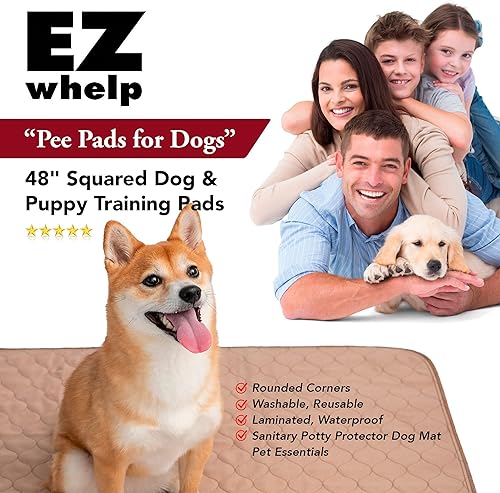 Miniatura 7 de EZwhelp Almohadillas reutilizables para orina de perro, almohadillas de entrenamiento impermeables para perros, lavables y sanitarias, esquinas