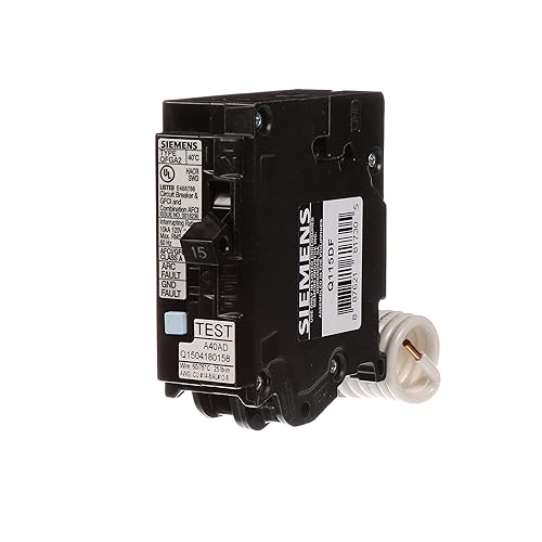 Siemens Q115DF 15-amp AfciGfci disyuntor de función dual, US2Q115DF