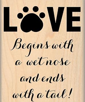 MSE MM432 Pet Love My Sentiments Exactly Mounted Stamp, 2"X2.75"