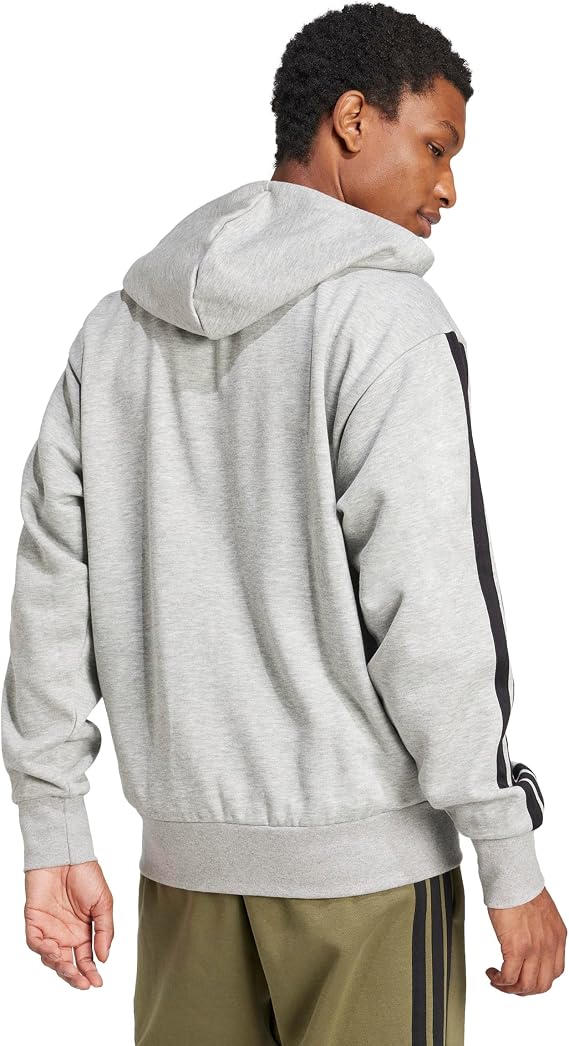adidas Herren Essential Three Stripes Fleece Zipper Hoodie