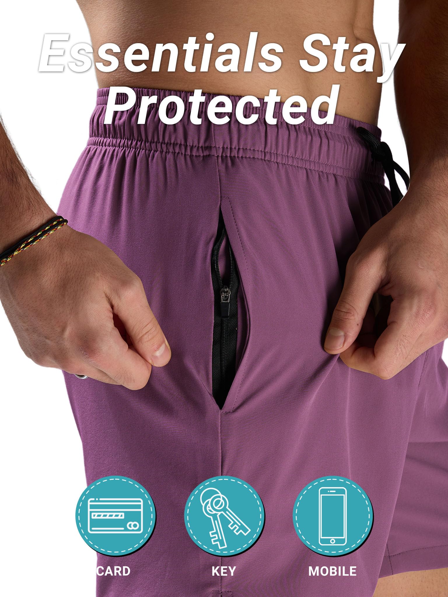 Arcweg Pantaloncini da Bagno Uomo Asciugatura Veloce Calzoncini da Bango Mare Beach Costume da Bagno Fodera Rete con Taschino e Coulisse Trunks