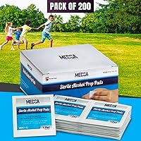 Vista 7 de MEDca Almohadillas de preparación de alcohol, estériles, medianas, 2 capas, paquete de 200