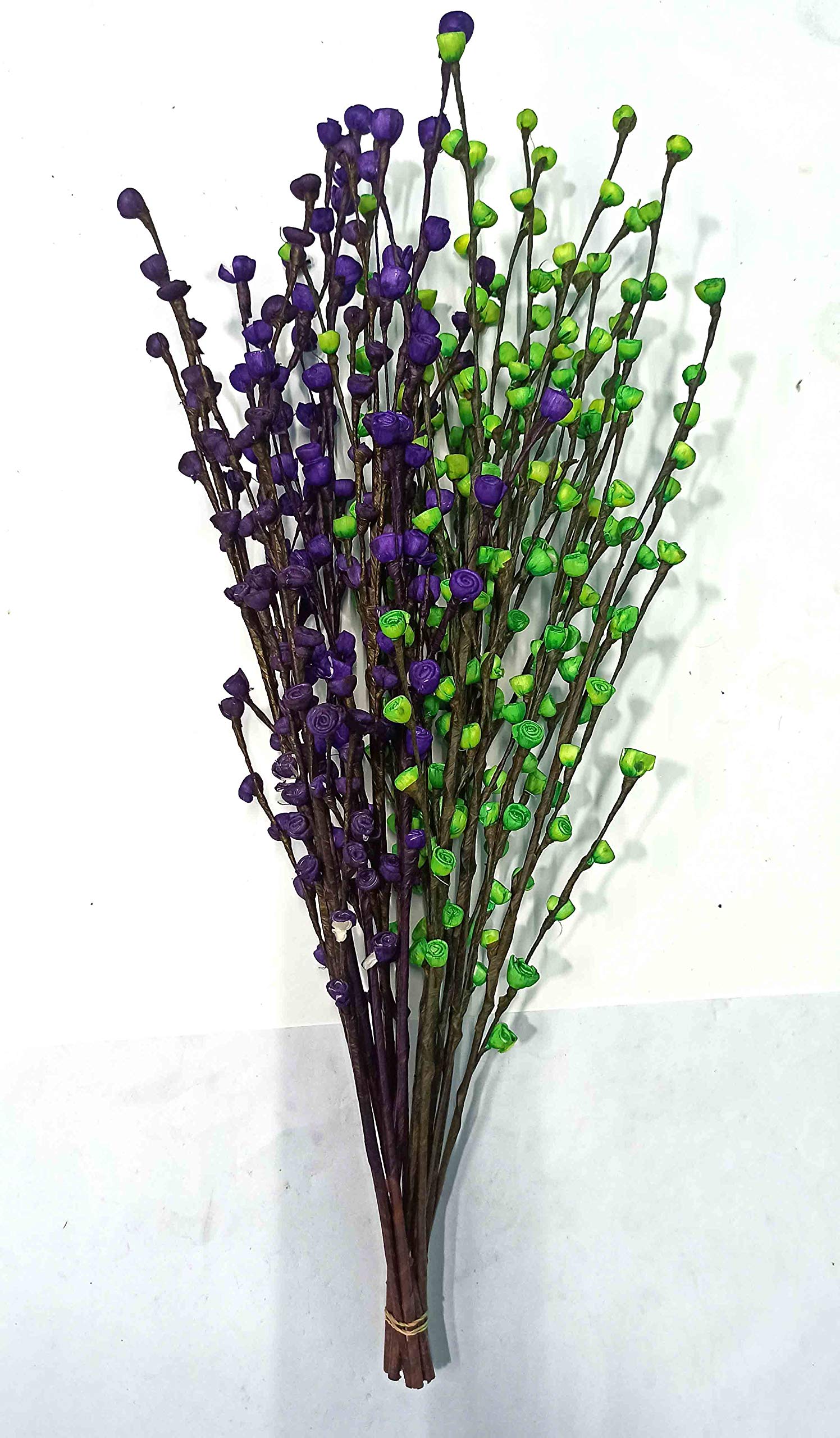 Palesaa Natural Blue Green Sweet Pie Handmade Dry Flower Sticks-image-25