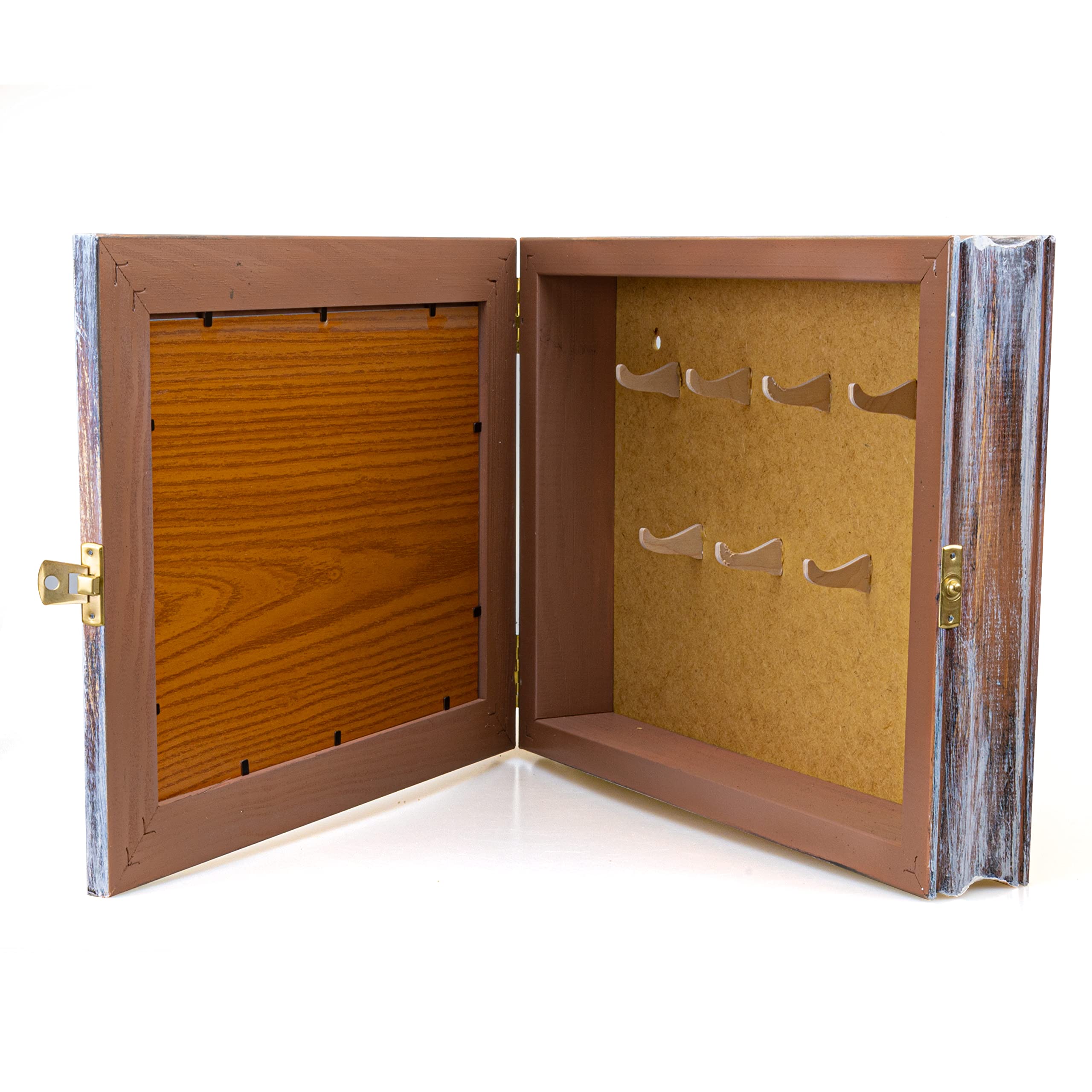 Houten Sleutelkast Met 7 Haken – Vintage Look, Wandorganizer Voor Sleutelopslag – Makkelijk Te Monteeren Aan De Muur Sleutelbox Voor Aan De Muur