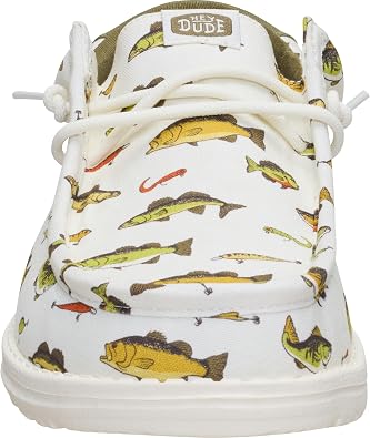 HEYDUDE Men's Wally Cast Slip On Shoe, Egret/Multi Size 9 | Lightweight Casual Loafer | Travel Ready Easy On Design