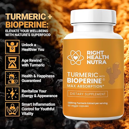 Miniatura 2 de Cúrcuma con extracto de pimienta negra 1300 mg - 60 cápsulas - Articulaciones más fuertes con cúrcuma y bioperina - Apoyo energético natural -