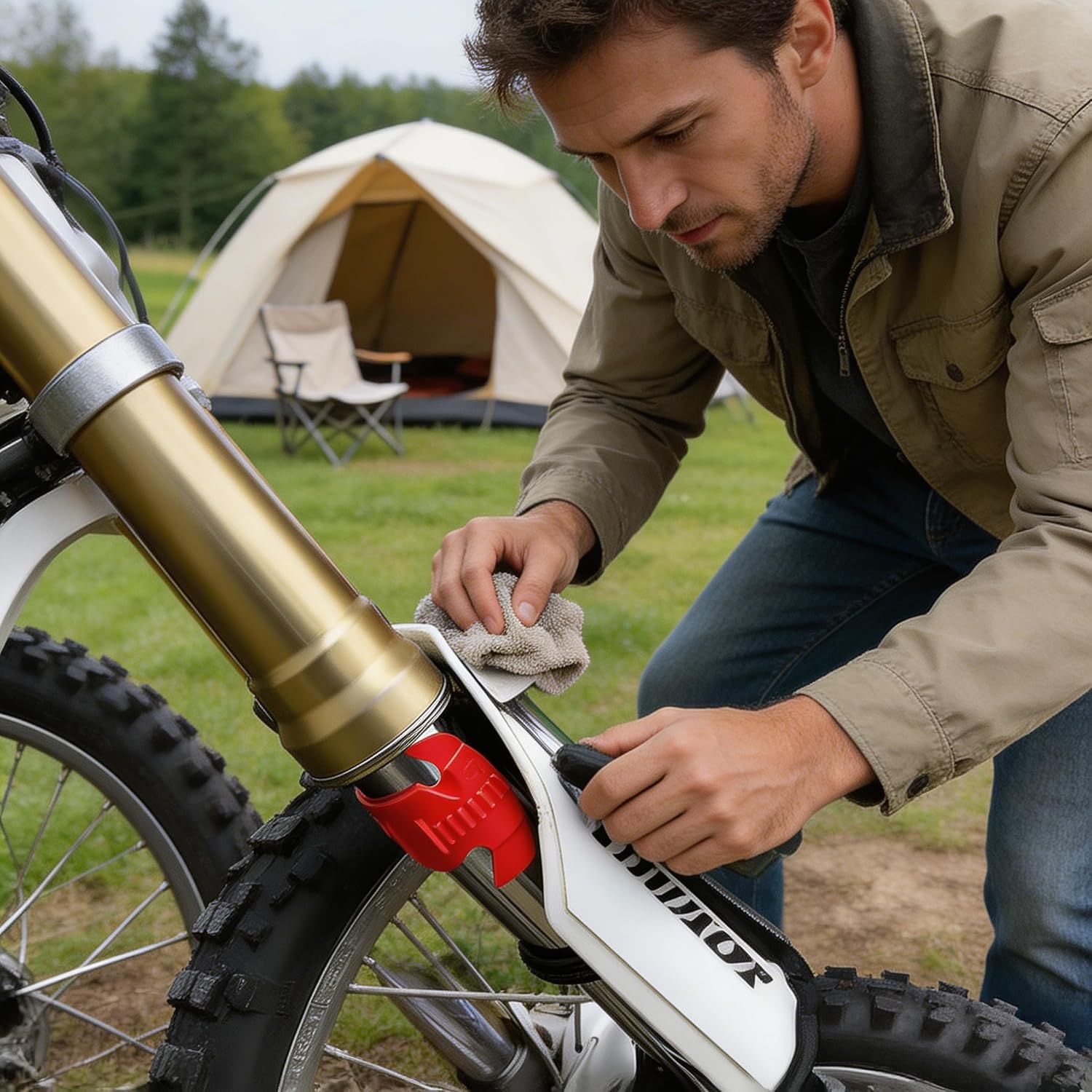 Motorcycle Fork Seal Cleaner Tool, Universal Oil Cleaning Fork Cleaner Shock Repairing Absorber Tool for Maintenance Device