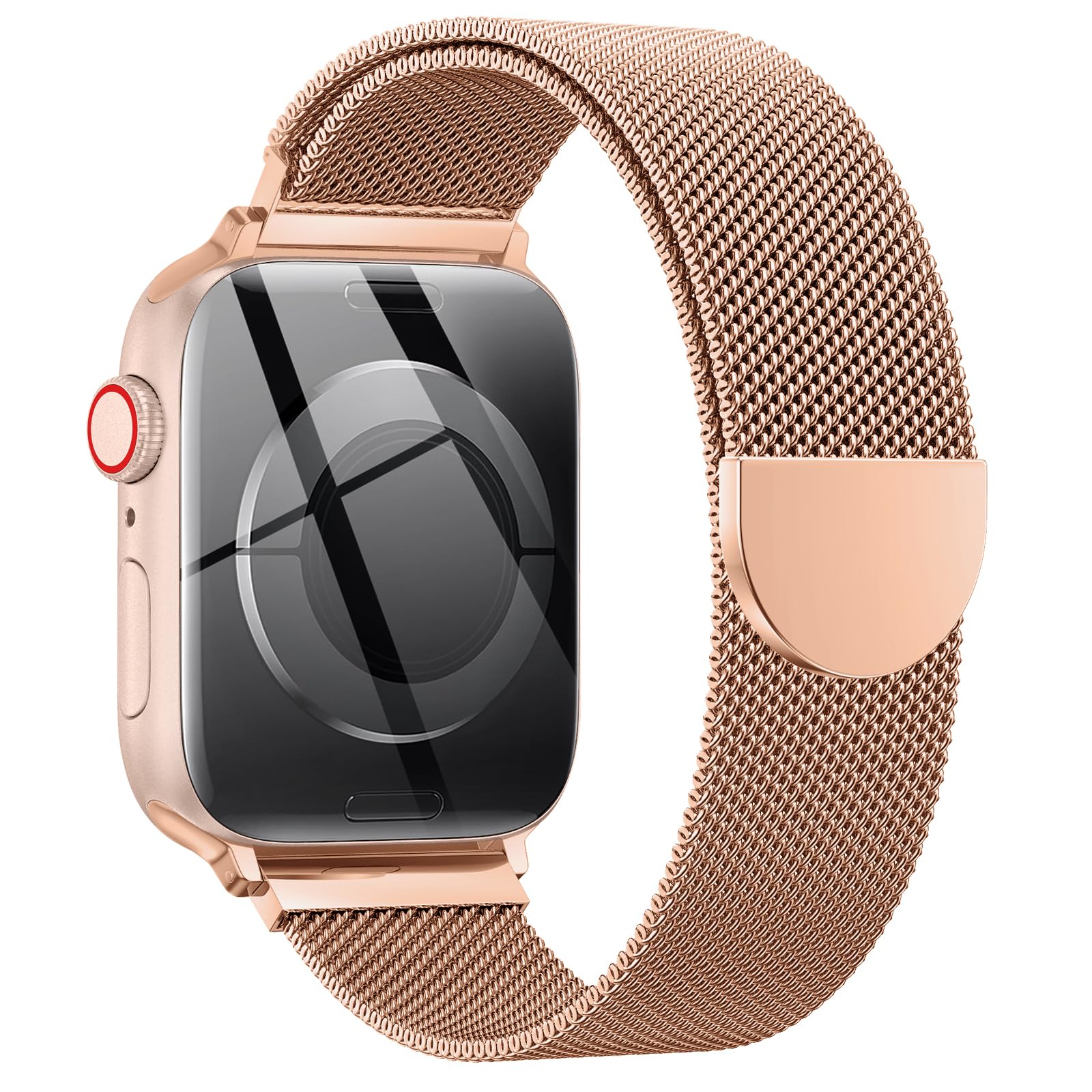 OULUOQI Cinturino di ricambio compatibile con cinturino Apple Watch 44mm 46mm(Series 10) 45mm 49mm, bracciali milanesi in acciaio inossidabile per iWatch serie 11 10 9 8 7 6 5 4 3 Ultra3/2/1